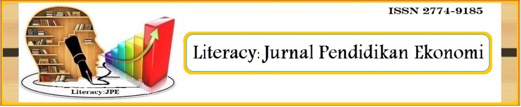 Literacy: Jurnal Pendidikan Ekonomi  adalah jurnal ilmiah yang diterbitkan oleh Jurusan Pendidikan Ekonomi Fakultas Ekonomi Universitas Negeri Manado. Jurnal ini bertujuan untuk menyajikan artikel ilmiah dari hasil penelitian yang mencakup berbagai topik pembelajaran Ekonomi yang berimplikasi untuk meningkatkan pendidikan dan pembelajaran Ekonomi.  Jurnal ini terbit di Bulan Juni dan Desember sejak tahun 2020.